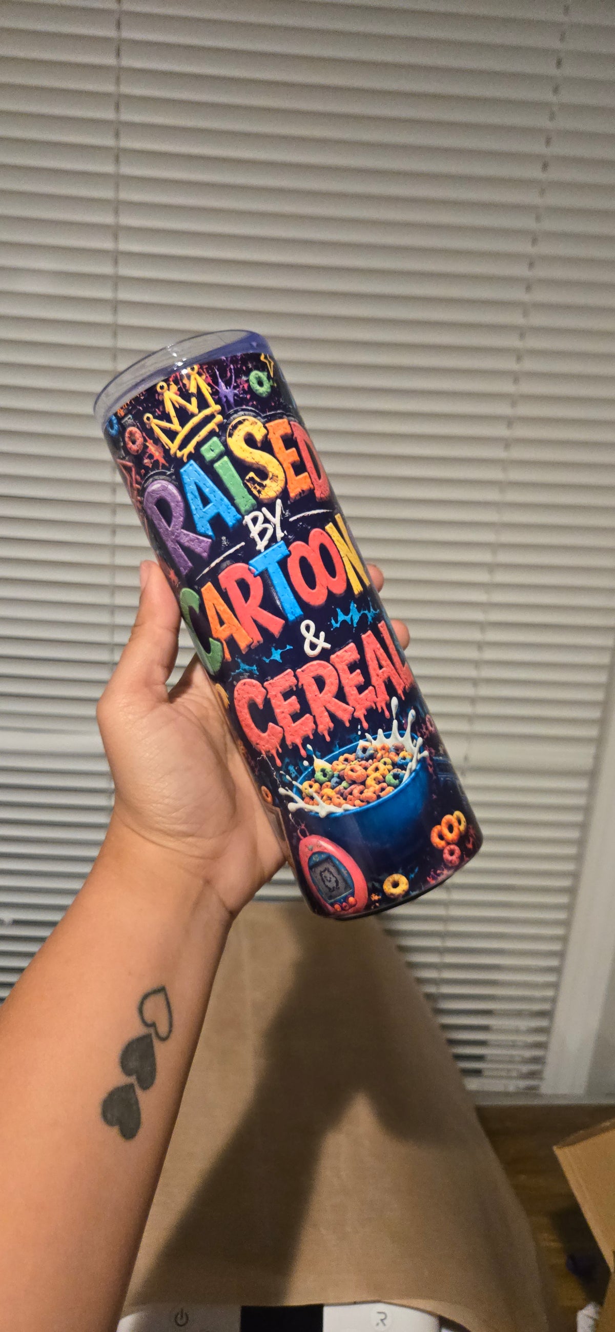 Raised by Cereal and Cartoons 20 oz Tumbler
