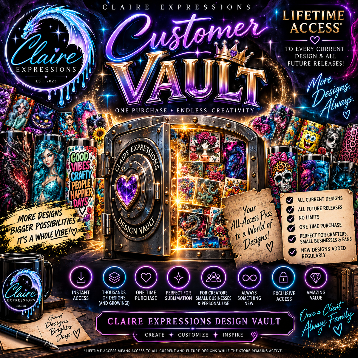 Claire Expressions Customer Vault