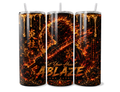 Heart Ablaze – Fire Warrior 20oz Tumbler Wrap | Sublimation PNG