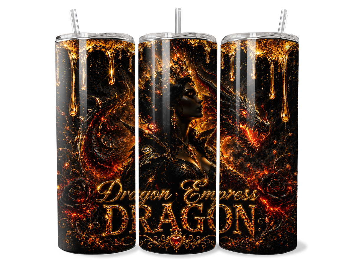 Dragon Queen – Dark Fantasy 20oz Tumbler Sublimation Design