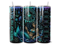 Shadow Glow Café: Siren of the Sea – Digital Tumbler Wrap PNG