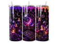 Mystic Moon – Celestial Crystal Ball Digital Tumbler Wrap PNG
