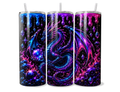 Celestial Dragonfire Tumbler Wrap PNG | Purple Blue Dragon, Crystal & Galaxy Sublimation Design