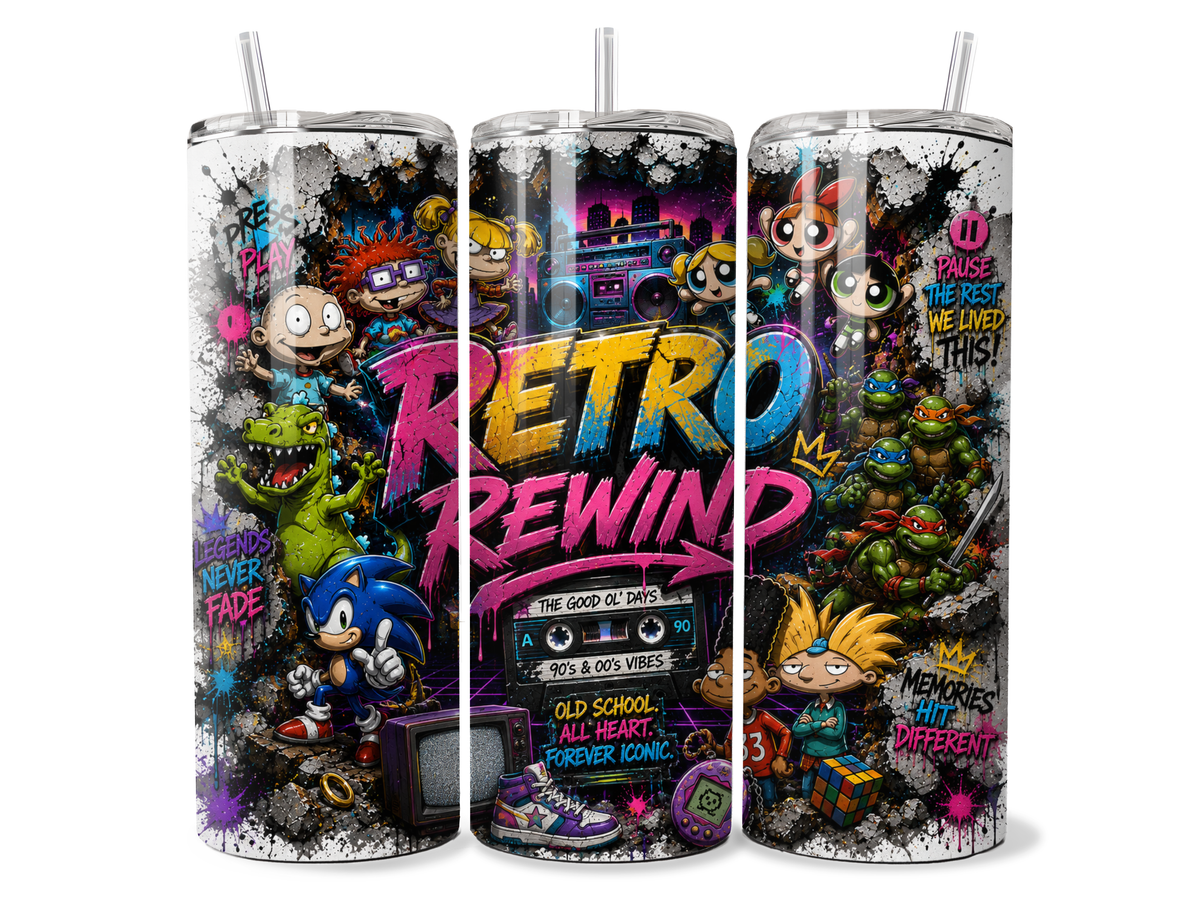 Retro Rewind 90s Cartoon 20oz Digital Download