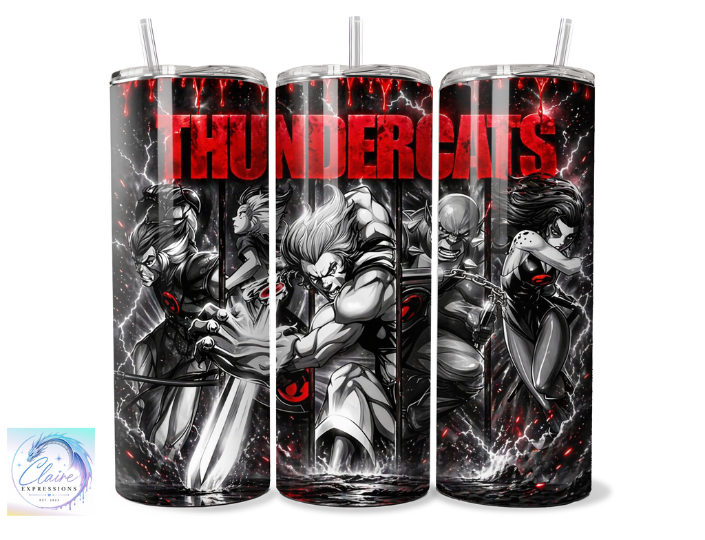 ThunderCats Black & White Retro 80s Cartoon | 20oz Digital download