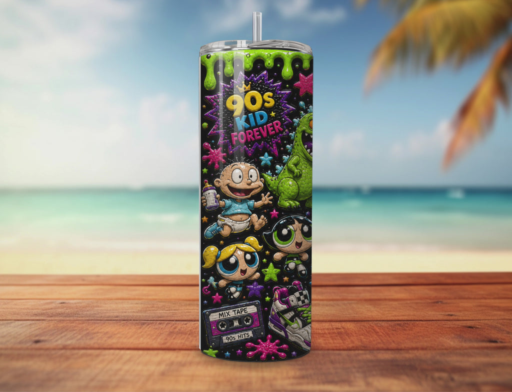 90s Cartoon Tumbler | Saturday Morning Nostalgia Digital Download