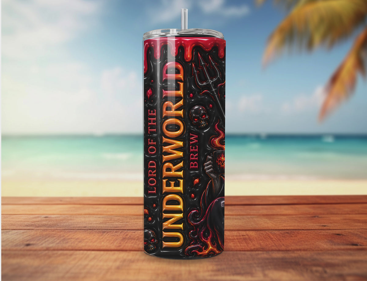 ShadowGlow Café: Lord of the Underworld – Digital Tumbler Wrap PNG